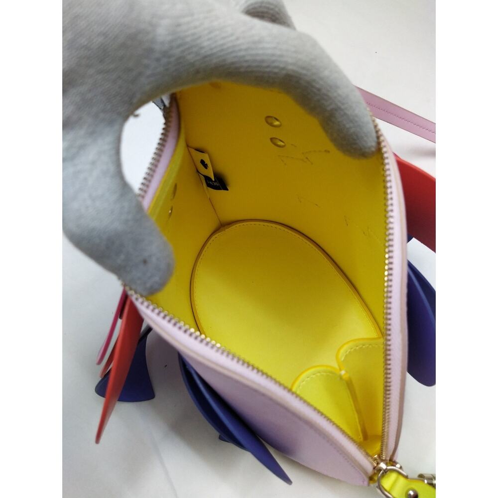 Kate Spade New York Flock Party Multicolor Parrot Leather Zipper Crossbody Bag - Picture 11 of 16